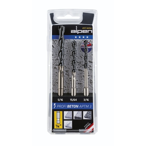 [848731] Alpen APTM3 HM-Concrete hexagon Set 3-pcs.