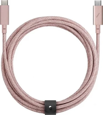 [593553] Native Union Belt Cable USB-C to USB-C Pro 2,4m Rose