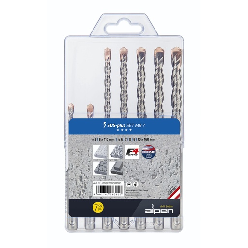 [848794] Alpen SDS-plus F4 MB7 5-6x110/6- 7-8-9-10x160