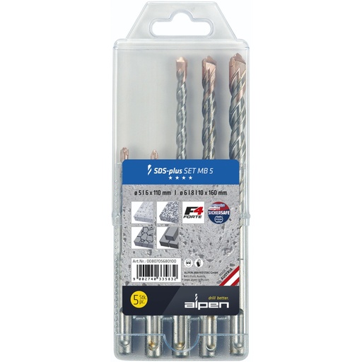 [848801] Alpen SDS+ F4 MB5 5-6x110/6-8-10 x160