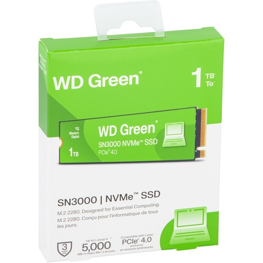 [170559] Western Digital Green SSD    1TB M.2 2280 PCI 4.0 SN3000