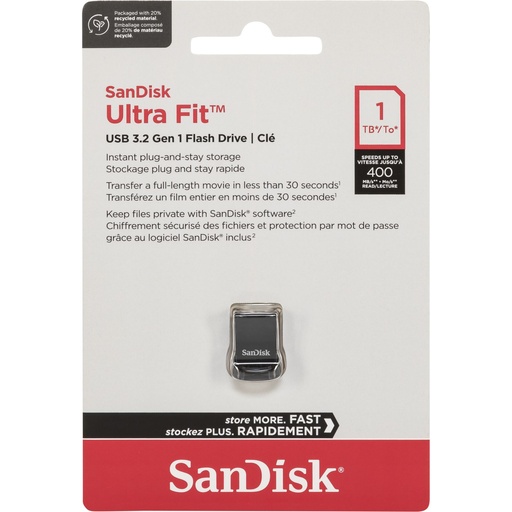 [136371] SanDisk Cruzer Ultra Fit     1TB USB 3.2         SDCZ430-1T00-G46