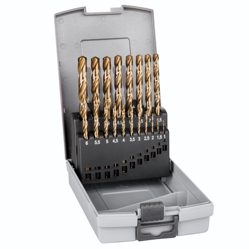 [848885] Alpen Cassette HSS Cobalt Jobber Drill Bits KP 19, 1-10x0.5