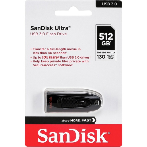 [722598] SanDisk Ultra USB 3.0      512GB up to 130MB/s    SDCZ48-512G-G46