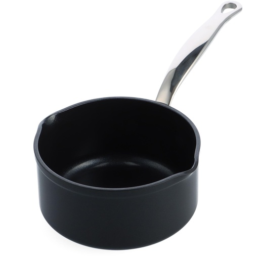 [238249] GreenPan Barcelona Pro Saucepan with Spouts 16cm Black