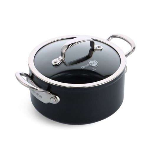 [238263] GreenPan Barcelona Pro Casserole 20cm Black