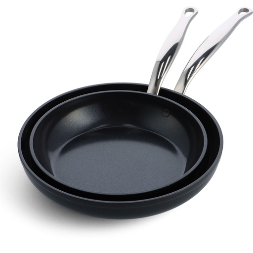 [238284] GreenPan Barcelona Pro 2 pcs Frypan Set 24+28cm Black