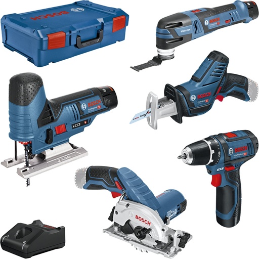 [616919] Bosch 12V Profi Set 5 pcs. GSR+GST+GOP+GKS+GSA