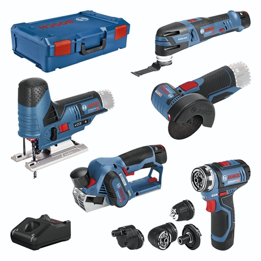 [616968] Bosch 12V Profi Set 5 pcs. GSR+GOP+GHO+GWS+GST