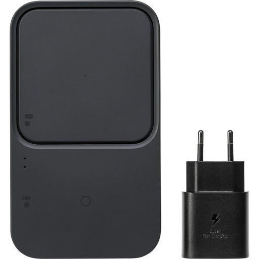 [861660] Samsung Wireless Charger Duo With Adapter EP-P5400T,Dark Gray