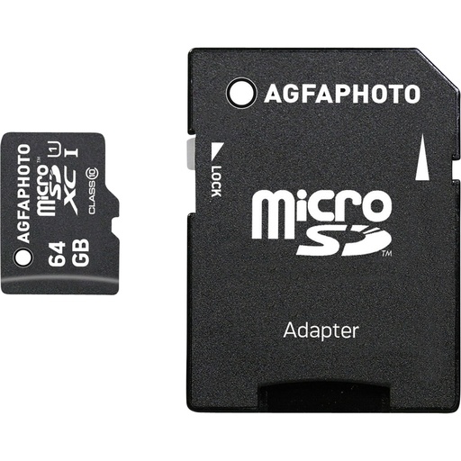 [646548] AgfaPhoto MicroSDXC UHS-I   64GB High Speed Class 10 U1 + Adapter