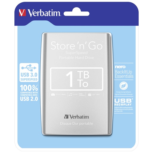 [591472] Verbatim Store n Go 2,5      1TB USB 3.0 silver             53071