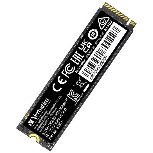 [828704] Verbatim Vi5000 M.2 SSD    512GB PCIe4 NVMe                 31825