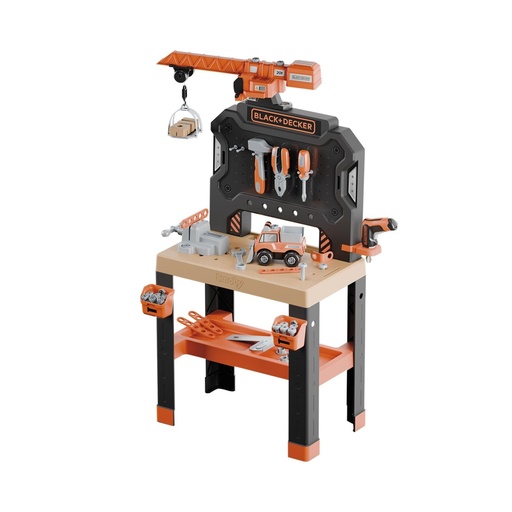 [243359] Smoby Black & Decker Workbench with Crane