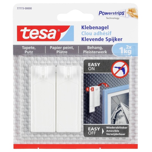 [419904] 1x2 Tesa Adhesive Nail    1,0 kg for Wallpaper & Plaster    77773