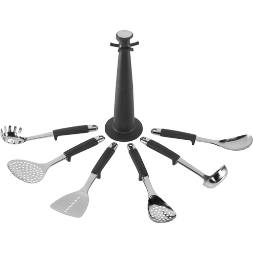 [725853] Joseph Joseph Elevate Carousel Utensil Set steel