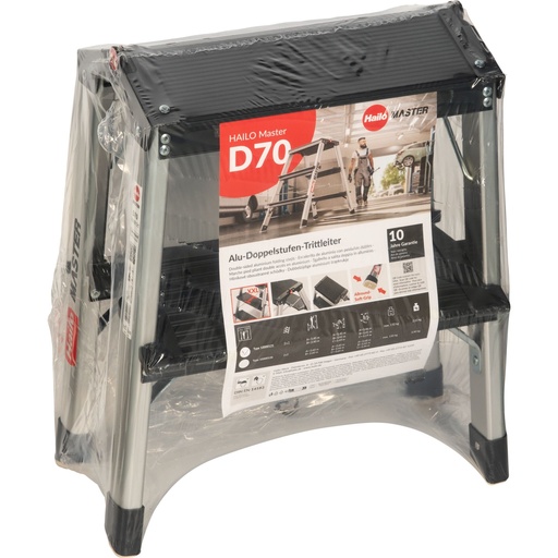 [244906] Hailo Master D70 2 x 2 Step Folding Stool