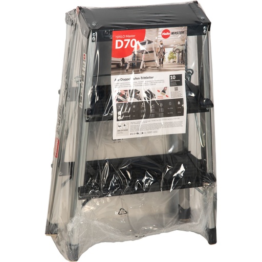 [244934] Hailo Master D70 2-3 Steps Double-Sided Folding Ladder