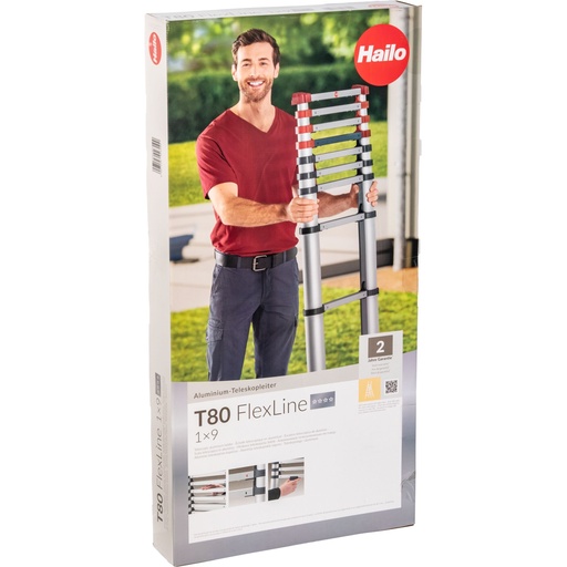 [244983] Hailo T80 FlexLine 9 Rung Ladder