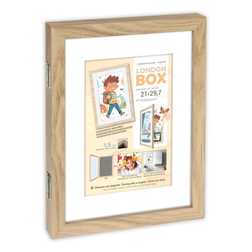 [245809] ZEP London Box Natural     MRN82 Holz Rahmen Innenmaß  14x21,5cm