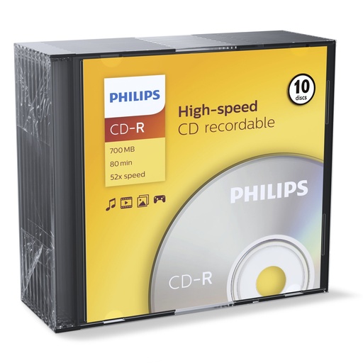 [513445] 1x10 Philips CD-R 80Min 700MB 52x SL