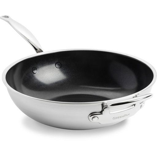 [248112] GreenPan Premiere  Wok 30 cm Stainless Steel