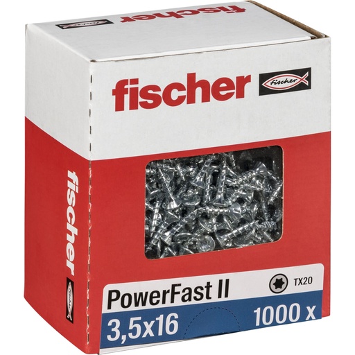 [835830] Fischer PowerFast II 3,5x16 SK TX VG blvz 1000
