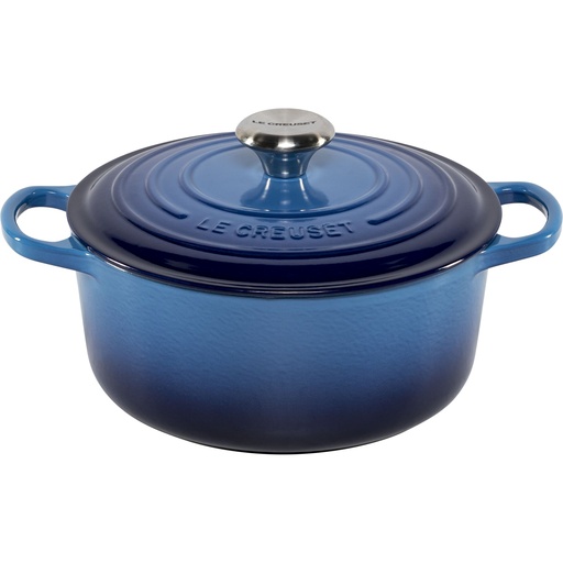[225999] Le Creuset Signature Casserole round 24 cm azure blue