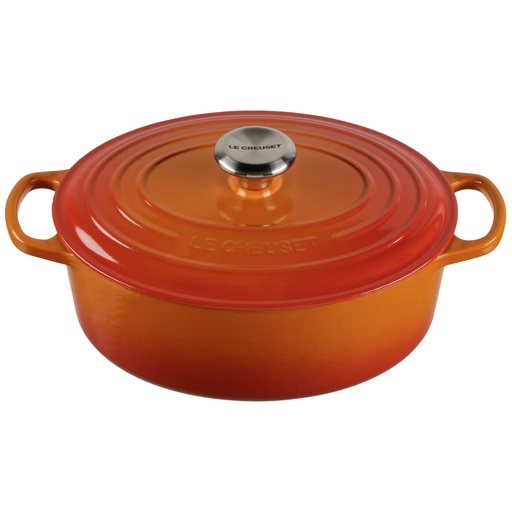 [556425] Le Creuset Signature Casserole oval 27 cm volcanic