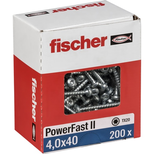 [835935] Fischer PowerFast II 4,0x40 PH TX VG blvz 200