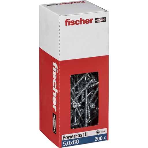 [835998] Fischer PowerFast II 5,0x80 SK TX25 TG blvz 200