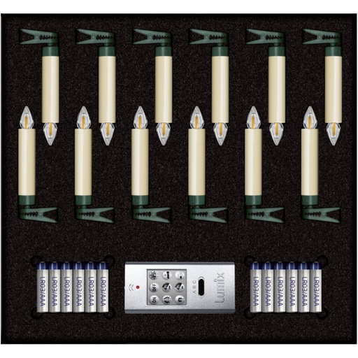 [572770] Krinner Lumix Superlight Flame Mini Ivory 12 pcs. Set