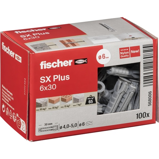 [852868] Fischer plug SX Plus 6x30 100 pcs.