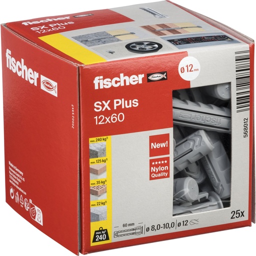 [859539] Fischer plug SX Plus 12x60 25 pcs.