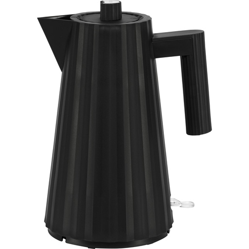 [843810] Alessi Plisse Water Kettle Black, 1.7L