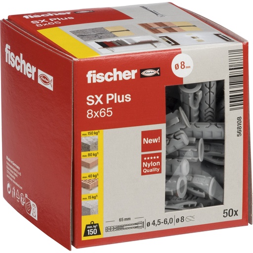 [863389] Fischer plug SX 8x65 50 pcs.