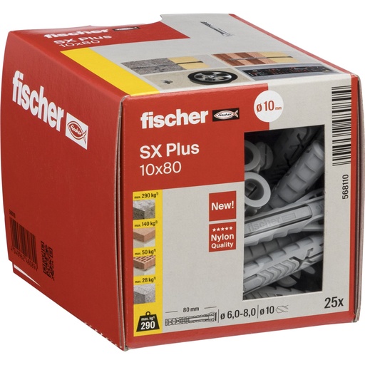 [864271] Fischer plug SX Plus 10x80 25 pcs.