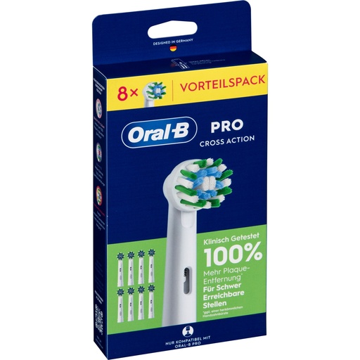 [223101] Oral-B Toothbrush Heads Pro CrossAction 8 pcs.