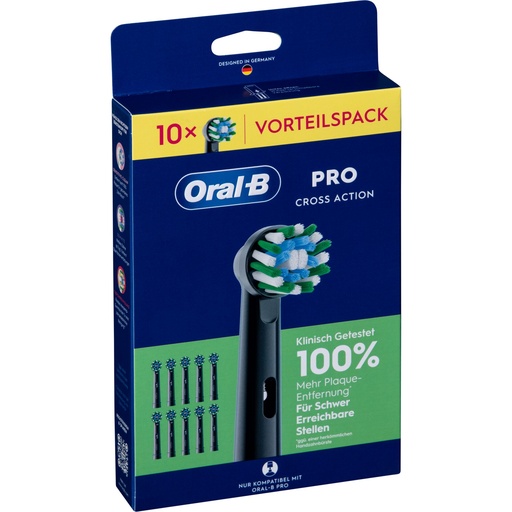 [251101] Oral-B Toothbrush Heads black Pro CrossAction 10pcs