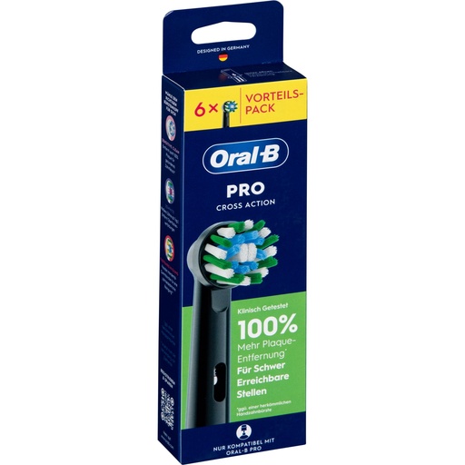 [251297] Oral-B Toothbrush Heads black Pro CrossAction 6pcs