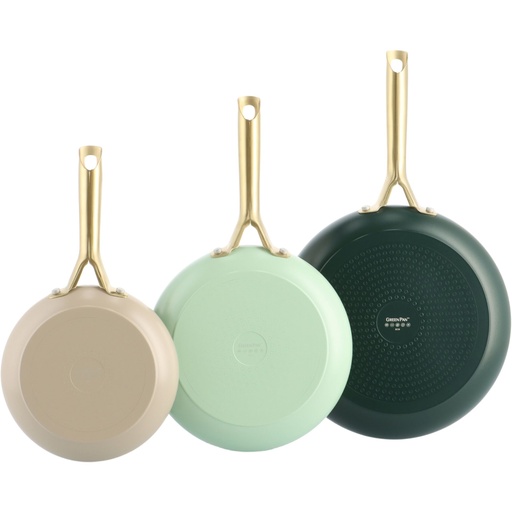 [261832] GreenPan Shades Frying Pan Set 3-Piece 20+24+28cm Natural