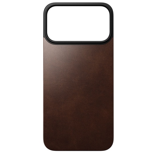 [175585] Nomad Magn. Leather Back MagSafe iPhone 17 Pro Max Rustic Brown H