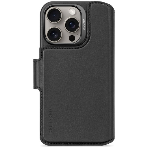 [895036] Decoded Leather Detachable Wallet iPhone 16 Pro Black