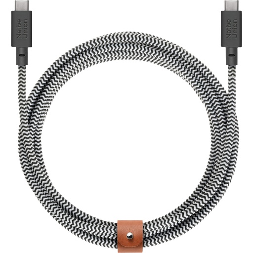 [174626] Native Union Belt Cable XL USB-C to USB-C 3m Zebra