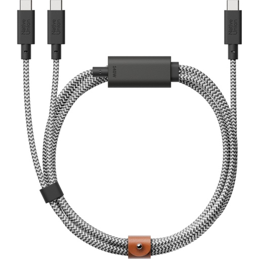 [199917] Native Union Belt Cable 140W USB-C to USB-C 2m Zebra