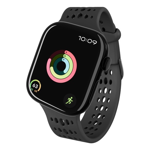 [190642] Decoded Silicone Ares O Strap for Apple Watch 40/42mm Black