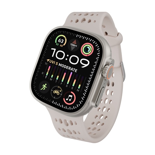 [190663] Decoded Silicone Ares O Strap for Apple Watch 44/46/49mm Clay
