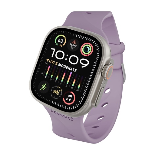 [190698] Decoded Silicone Ares Splice Strap 44/46/49mm Purple Haze