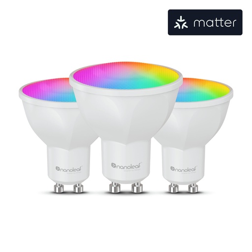 [169523] Nanoleaf Essentials Matter WLAN Smart Bulb GU10 - 3PK