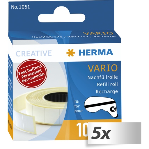 [365192] 5x1 Herma Hermafix Refill Roll f. Vario Adhesive Dispenser 1051